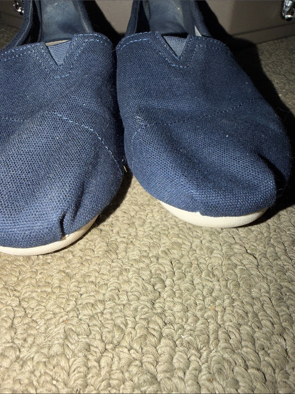 TOMS Women's Navy Canvas Slip-On Flats - Picture 6 of 6